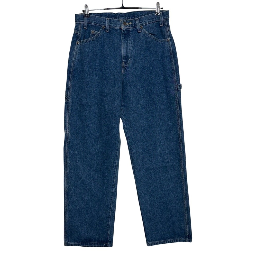 NEW Dickies Jeans Men 32x30 Blue Carpenter Relaxed Fit Straight Workwear